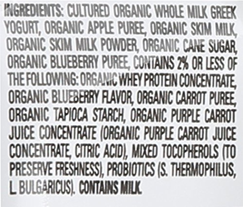 HAPPY BABY ORGANICS BABY SNACKS, GREEK YOGIS, FREEZE DRIED YOGURT &VEGGIE FRUIT SNACKS, GLUTEN FREE BABIES 9+ MONTHS, BLUEBERRY & PURPLE CARROT, 1 OUNCE