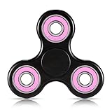 TOMOMO Tri-Spinner Fidget Toy With Premium Hybrid Ceramic Bearing (Black-pink)