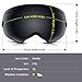 YAKAON Ski Snowboard Snow Goggles with UV Protection Anti-Fog Spherical OTG Anti-Slip Strap for Men Women