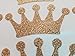 M&E Sparkling Glitter Crown Stickers for Its a Girl Royal Princess Baby Shower Decoration, its a Prince Baby Shower (2 Sheets)(Total 40 Crowns 2.7 inches Wide Each) (5 Colors) (Rose Gold)
