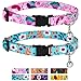 CollarDirect Cat Collar with Removable Bell Floral Pattern 2 Pack Set Flower Adjustable Safety Breakaway Collars for Cats Kitten
