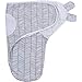 BaeBae Goods Swaddle Blanket, Adjustable Infant Baby Swaddling Wrap Set of 4, Baby Swaddling Wrap Blankets for Boys and Girls Made in Soft Cotton (0-3 Months, Green/Grey Triangles)