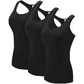 TAISIM Women's Racerback Athletic Workout Running Yoga Tank Tops
