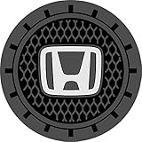Auto sport 2.75 Inch Diameter Oval Tough Car Logo Vehicle Travel Auto Cup Holder Insert Coaster Can 2 Pcs Pack (Honda)