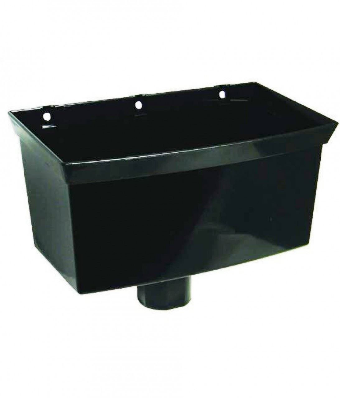 FLOPLAST 68mm Round Universal Gutter Hopper- Black