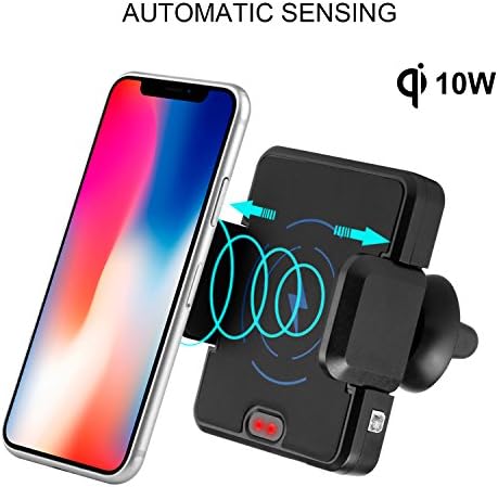 Wireless Car Charger, Stalet Automatic Inductio Qi Wireless Car Mount Air Vent Holder Wireless Charging for Samsung Galaxy S9 S9 Plus S8 S7/S7 Edge Note 8 5 iPhone X 8/8 Plus &amp; Other Qi Enabled Device
