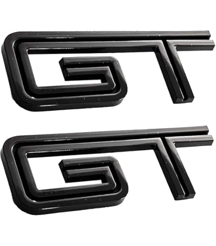 2 Pack GT Metal Car Emblems - 3D Aluminum Alloy Side Badges For Cars & SUVs