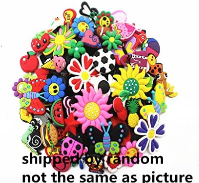 Lot of 15 Pcs PVC Random Different Shoe Charms for Croc shoes &amp; Bands Bracelet Wristband