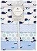 Carter's 4-Pack Cotton Flannel Receiving Blankets, Blue Whale