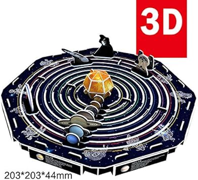 Leoie 3D Three-Dimensional Paper Aerospace Globe Solar System Puzzle Educational DIY Toy Gift for Children Adult 8#