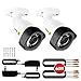 Defender HD 1080p Indoor/Outdoor Long Range Night Vision 2 Pack Bullet Security Cameras - White - HDCB2
