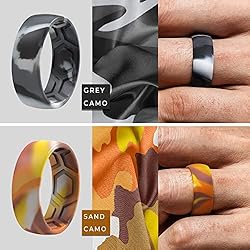 ThunderFit Silicone Rings for Men - Breathable