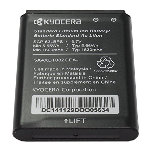 Simply Silver - New OEM Li-Ion Battery SCP-63LBPS for Kyocera DuraXE E4710 DuraXTP E4281 1550mAh Simply Silver - New OEM Li-Ion Battery SCP-63LBPS for Kyocera DuraXE E4710 DuraXTP E4281 1550mAh