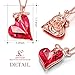 LADY COLOUR Jewelry Gifts for Mom Necklaces for Women Blue Heart Pendant Crystal Fashion Jewelry for Her Birthday Gifts for Women Wife Girlfriend Daughter Mom Grandma Girls Gifts