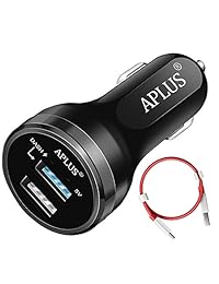 Dash Charge Super Charge Aplus 34.5 Dual USB Cargador de Coche para Oneplus 3   3T   5 6, Huawei Mate9   P10   Honor 9 y Compatible con iPhone, Samsung, iPad, HTC, LG, Motorola, Nexus