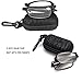 SOOLALA 2 Pairs Black Mini TR90 Folding Reading Glasses with Clip Holder Zipper Case 7 Strengths, +1.0D