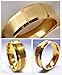 King Will 8mm 14k Gold Tungsten Carbide Ring Brushed Center Mens Wedding Band Comfort Fit(11)