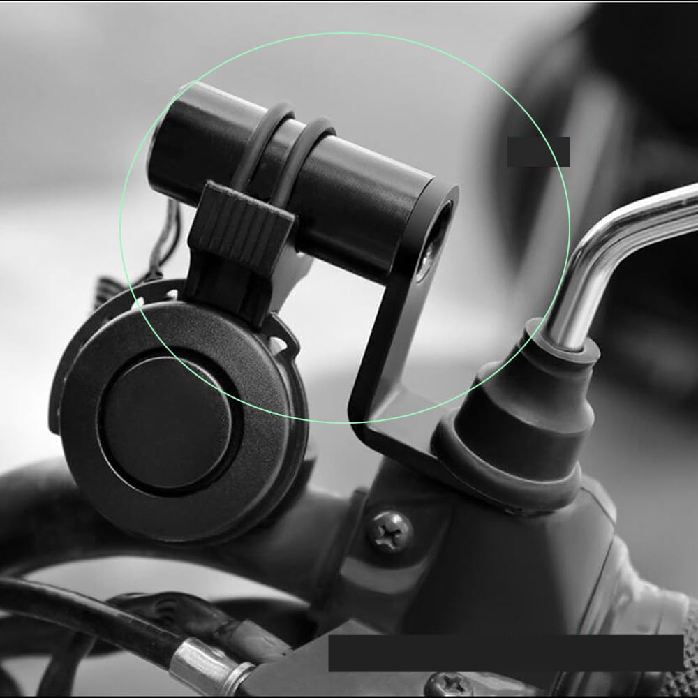 2 Pack Motorcycle Handlebar Extender Mirror Mount Extension Post Extension Bar for Motorcycle Phone Holder Rear View Mirrors USB Charger GPS Headlight Scooter ATV Dirt Bike Ebike Motorbike