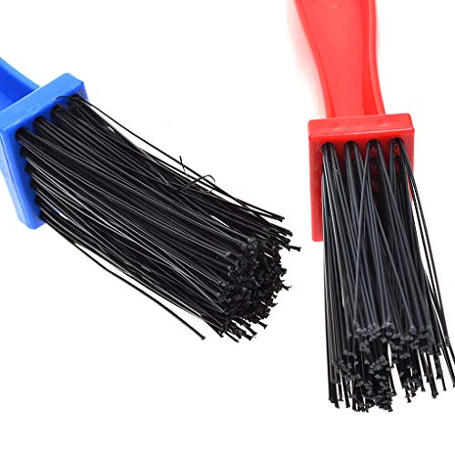 OmkuwlQ 2PCS Motorcycle Wheel Brush Bicycle Crankset Chain Brush Tool Cycling Gear Brush Chain Wheel Flywheel Cleaning Tools