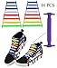 Uniqhia No Tie Shoelaces for Kids and Adults - Multicolor Fashion Sports Fan Shoelaces - Fits Most Types Shoes - Sneaker Boots, Board Shoes Sport Shoes and Leisure Footwear (Color)