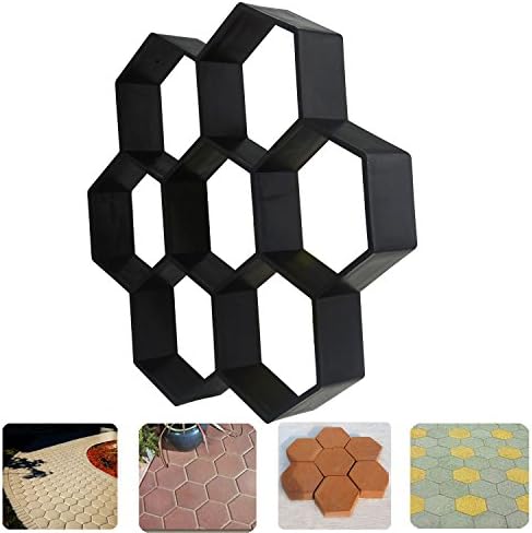 HanKong Walk Maker Stepping Stone Mold, Patio plastic Paving Stone Molds，Plastic Path Maker Mold For Garden Lawn Stone Road