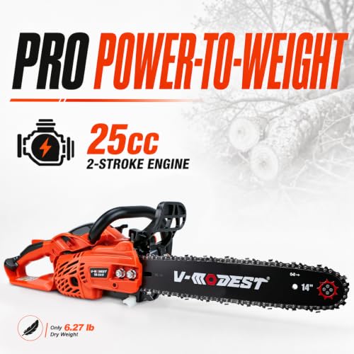 14 inch Gas Chainsaw, 25cc Lightweight Rear Handle Chainsaw photo 10