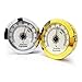 Round Analog Hygrometer for Cigar Humidor Cabinets 50mm Diameter (Gold & Silver) (Gold)