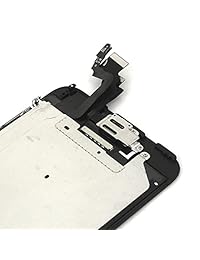 ayake visualización LCD visualización Táctil Digitalizador de la Asamblea para iPhone 6 Negro Full Sustitución con parte frontal de la cámara, altavoz y botón de inicio (premontado todas las herramientas necesarias incluido)