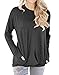 Dutebare Women Long Sleeve Round Neck Sweatshirt Loose Tunics Shirts Casual Blouses Tops With Pocket