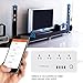 Power Strip Alexa, Tonbux Wifi Smart Surge Protector with 4 USB Charging Ports and 4 Smart AC Plugs for Multi Outlets Power Socket Extension Cord, Voice Controlled by Amazon Alexa Echo, White