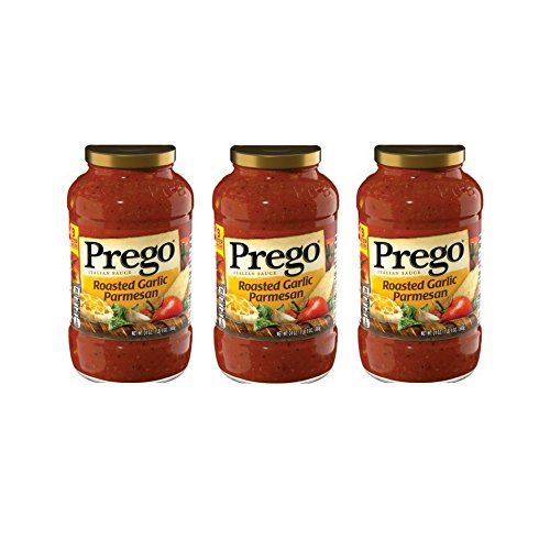 Prego Italian Pasta Sauce, Roasted Garlic Parmesan, 24 Ounce (Packaging May Vary) (3 PACK)