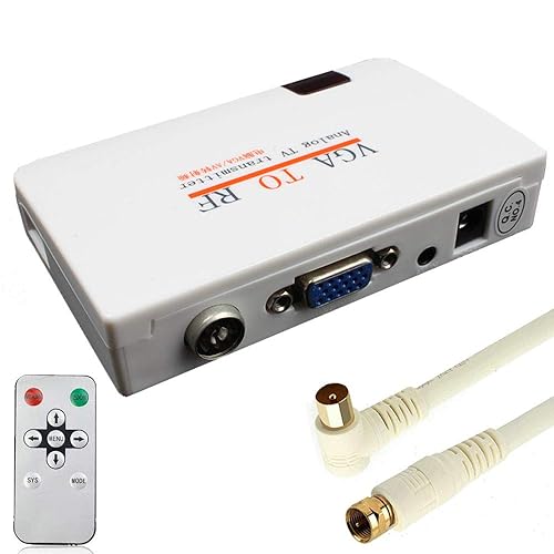 RCA RF Modulator Coax Adapter VGA Composite AV Audio Input