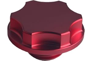 DEWHEL Billet Aluminum Oil Fill Cap for 1999-2010 Ford Powerstroke Diesel 6.0L 7.3L 6.4L (Red)
