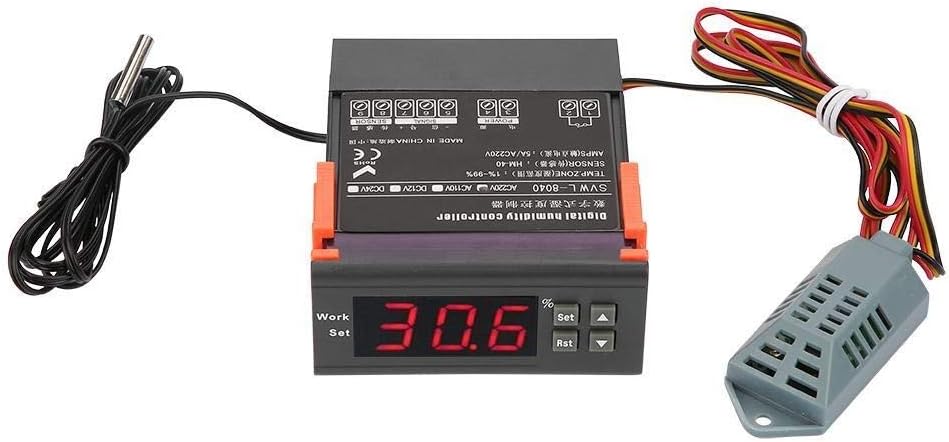 Alupre 220V Digital Air Humidity Control Controller Range 1%-99% RH HM-40 Type Sensor - Image 5