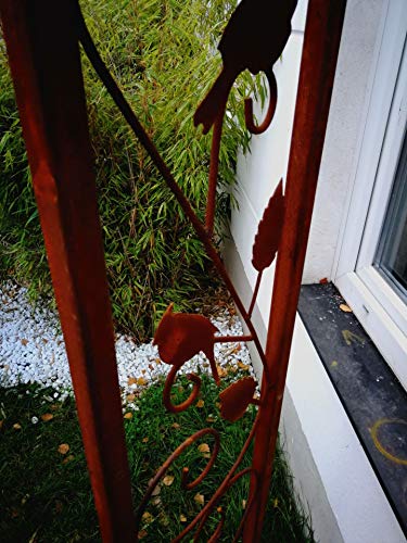 Zen Man Edelrost Garten Rosenbogen Rost aus MetallGartendeko Garten Rankhilfe Spalier Rost Rosenranke Handarbeit 120… – Bild 4