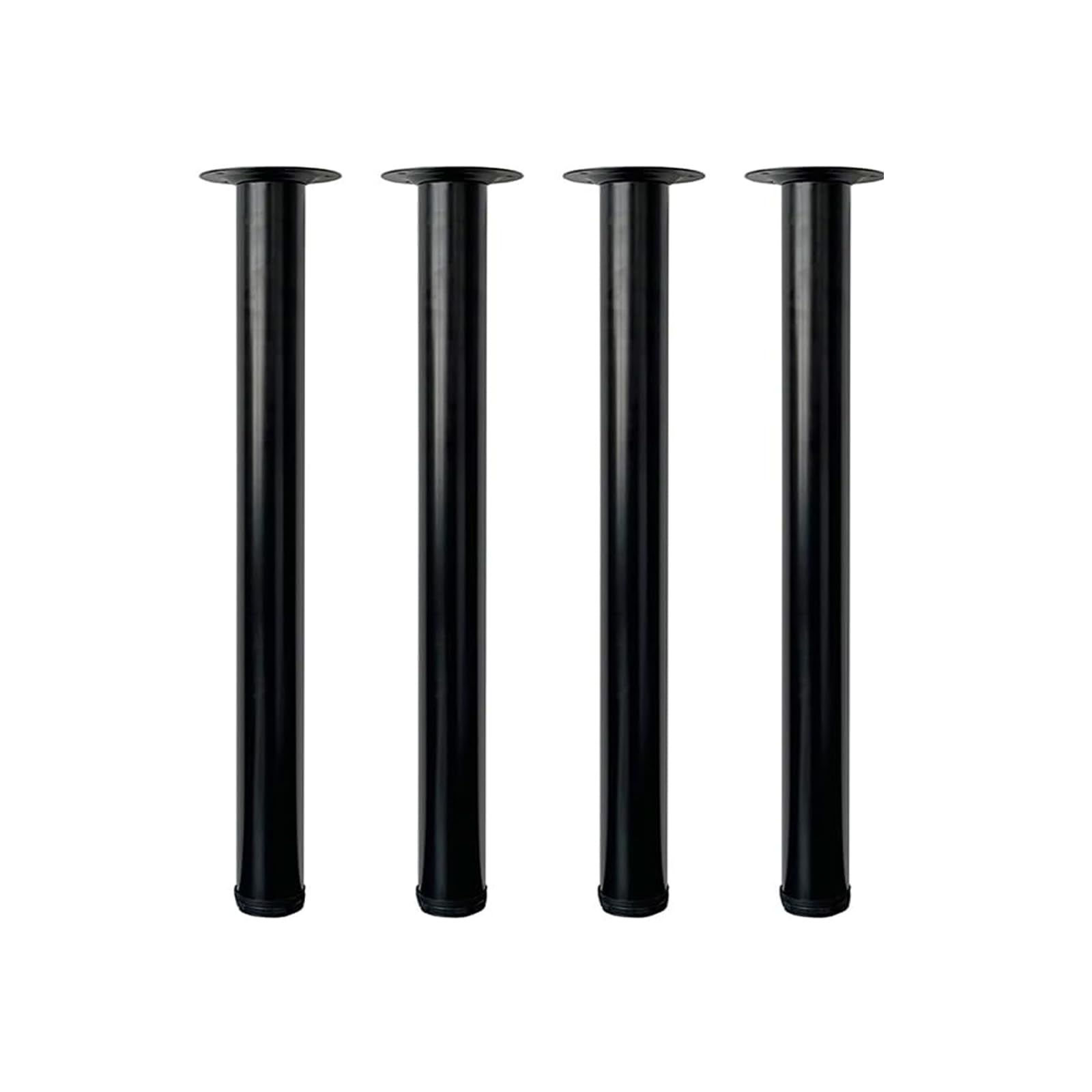 Jahof Adjustable Table Legs 50 cm, Metal Furniture Legs for Coffee Table, Ø50mm, Set of 4, (50cm, Black)
