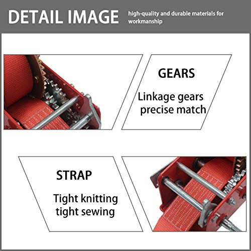 OPENROAD Boat Winch 3200lbs Hand Winch, with 32ft Red Strap and 2 Speed switchable, for Boat Trailer Towing Winch… - Image 3