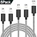 TNSO MFi Certified Phone Cable 5 Pack [3/3/6/6/10FT] Extra Long Nylon Braided USB Charging & Syncing Cord Compatible Phone Charger X/8/8Plus/7/7Plus/6S/6S Plus/SE/Pad/Nan More(Black and White)