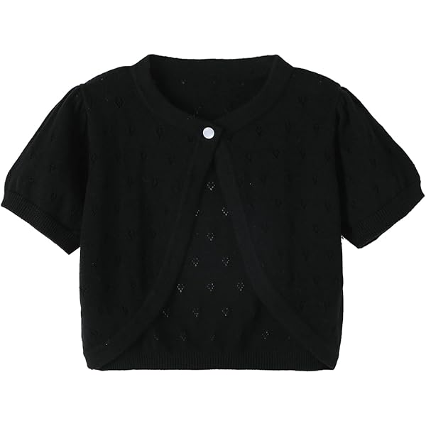 Kids Girls Knit Shrug Cardigan Sweaters Bolero Jacket Flower Girl