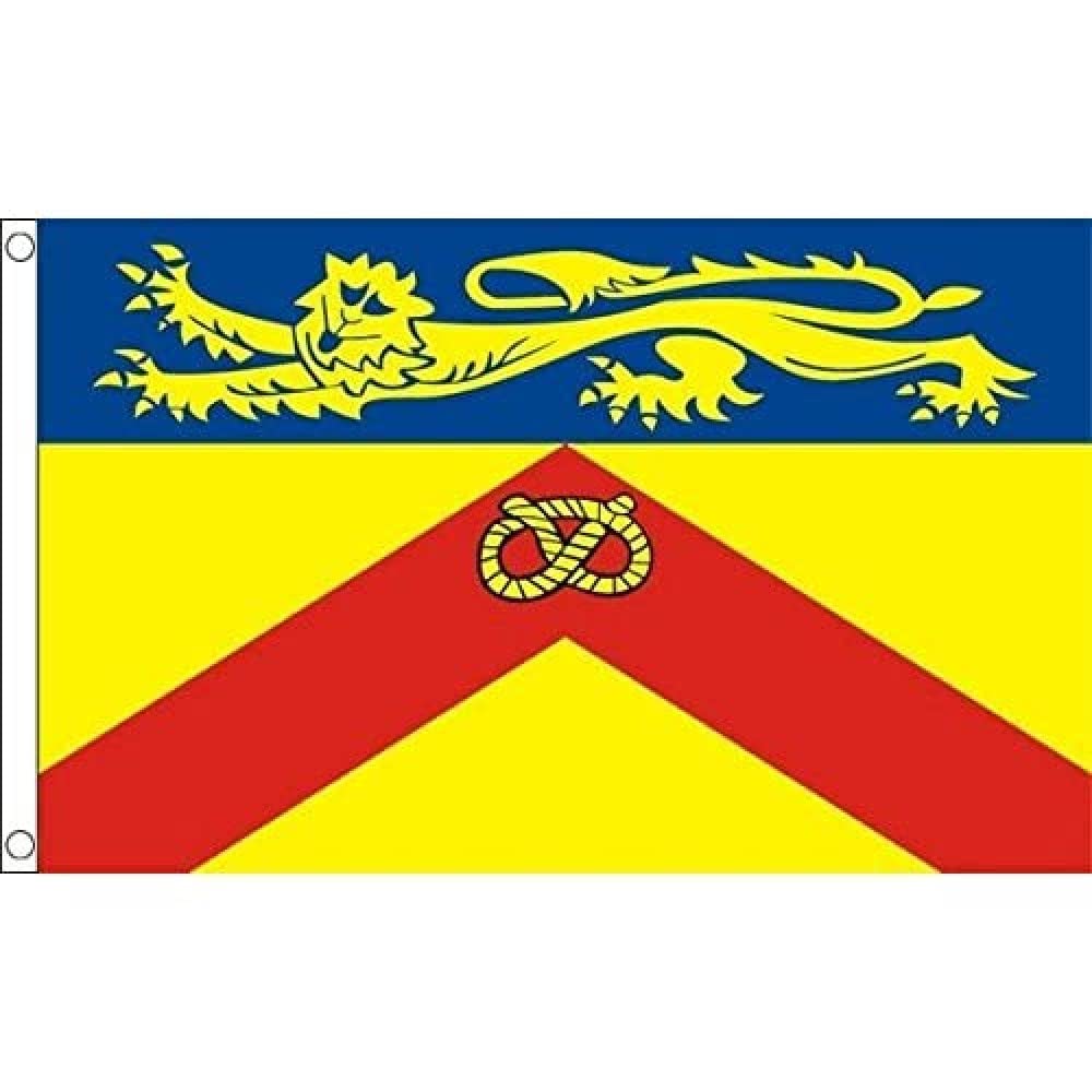 AZ FLAG - Staffordshire County Flag - 3x5 Ft - 100D Polyester County Of Staffs. - England Banner with Two Metal Grommets - Fade Resistant - Vivid Colors - 3' x 5' Feet - 150x90 Cm