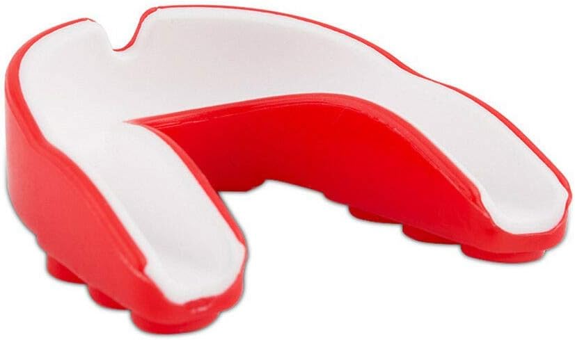 Mouth guard sports Adult moldable braces gel protective teeth|Gum Shield mouthguards for training, sparring, boxing, mma, kickboxing, basketball, hockey, lacrosse, mixed martial arts, muay thai (Black/White) : Sports & Outdoors