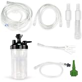 Oxygen Humidifier Bottle Set, 11PCS Complete Kit | Direct Installation on Oxygen Output Devices, Home &amp; Travel Use, Dual Users Share One Oxygen, Individual Package