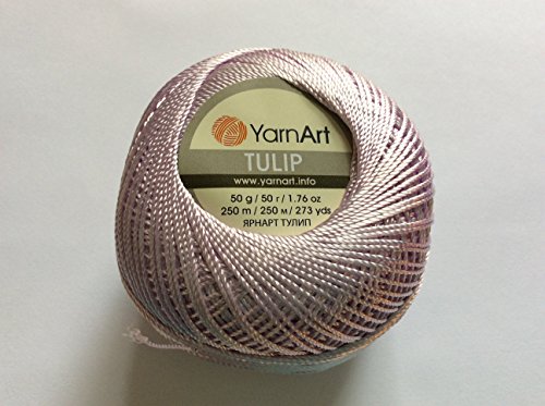 Pale Orchid (Very Light Pinkish-Purple) - Yarn Art Tulip Size 10 Microfiber Thread - 50 Gram, 273 Yards