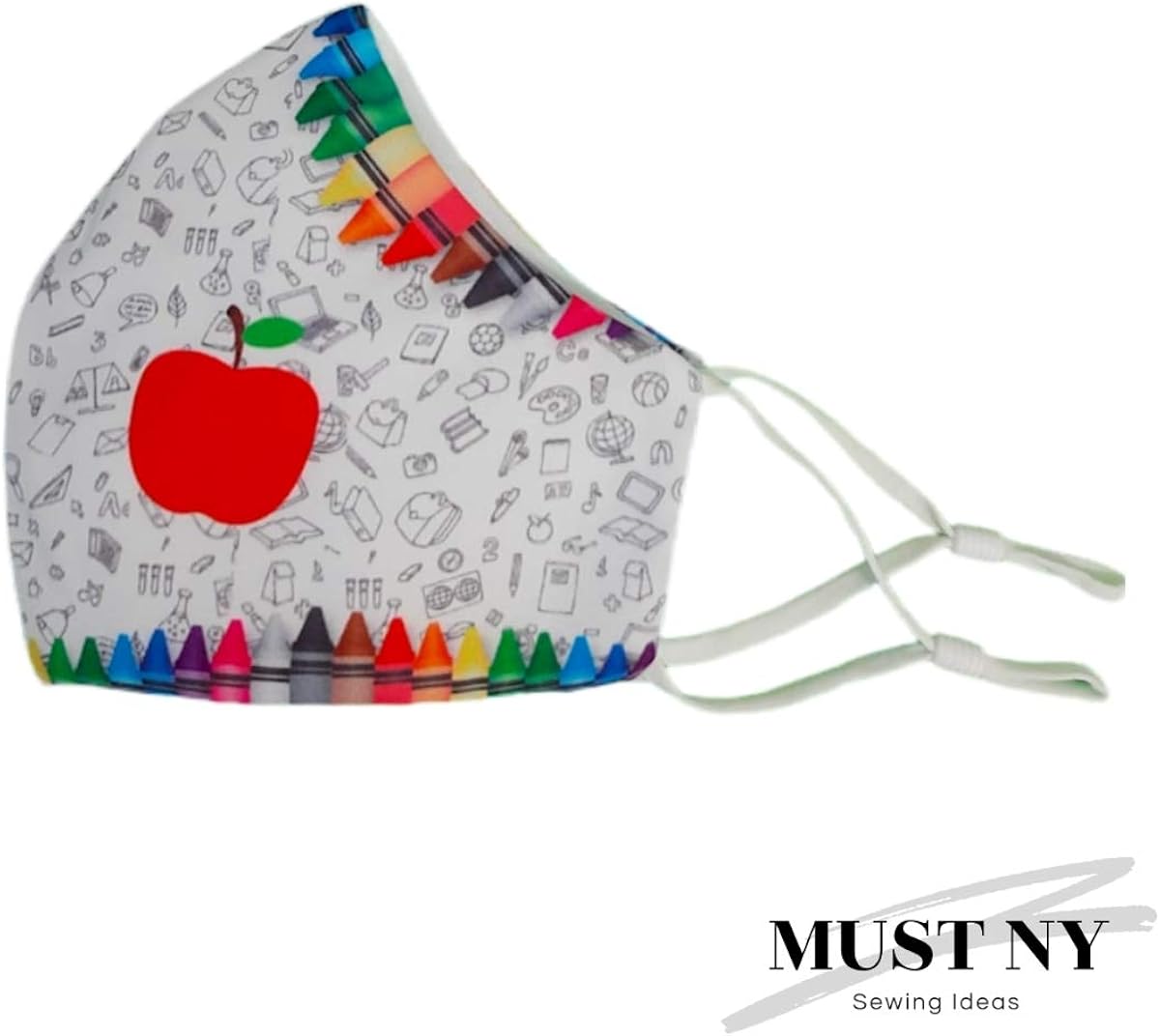 Must Crayons NY Reusable & Washable Anti Dust Mouth Fashion Balaclava Cover | Breathable Bandanna with Filter Slot | Inside Layer Cotton 100% | Men Women | Back to School White at  Women’s Clothing store