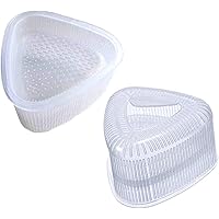 LW 2 pcs Triangle Sushi Mold Form Sushi Mold Onigiri Rice Mold DIY Tool, White