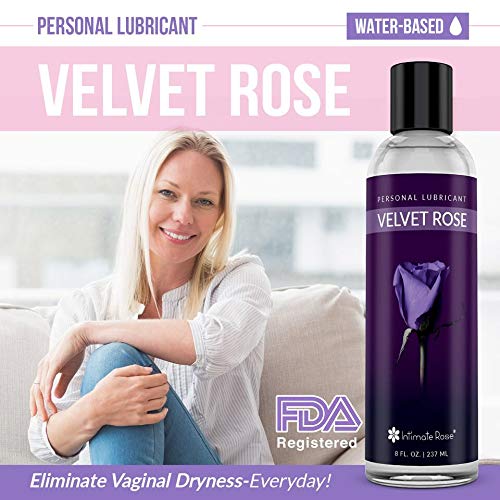 3 Bottles of Personal Lubricant Water Based Lube - for Men & Women - Great for Sensitive Skin, Comfortably Moisturizes & Lubricates - Smooth as Silk & Stimulating Sex Lubes - 8 oz by Intimate Rose