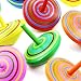 Bignc 12 Pack Multicolor Wooden Spinning Top Toy - Wood Handmade Spinning Learning Toys for Boys Girls