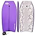 Goplus 41 inch Super Bodyboard Body Board EPS Core, IXPE Deck, HDPE Slick Bottom with Leash, Light Weight Perfect Surfing for Kids and Adults (Purple)