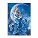 Freeas 5D DIY Diamond Painting Rhinestone Pictures of Crystals Embroidery Kits Home Wall Decoration Craft Figure Theme (Fairy & Moon)