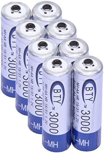 8x AA 3000mAh 1.2 V Ni-MH rechargeable battery BTY cell for MP3 RC Toys Camera